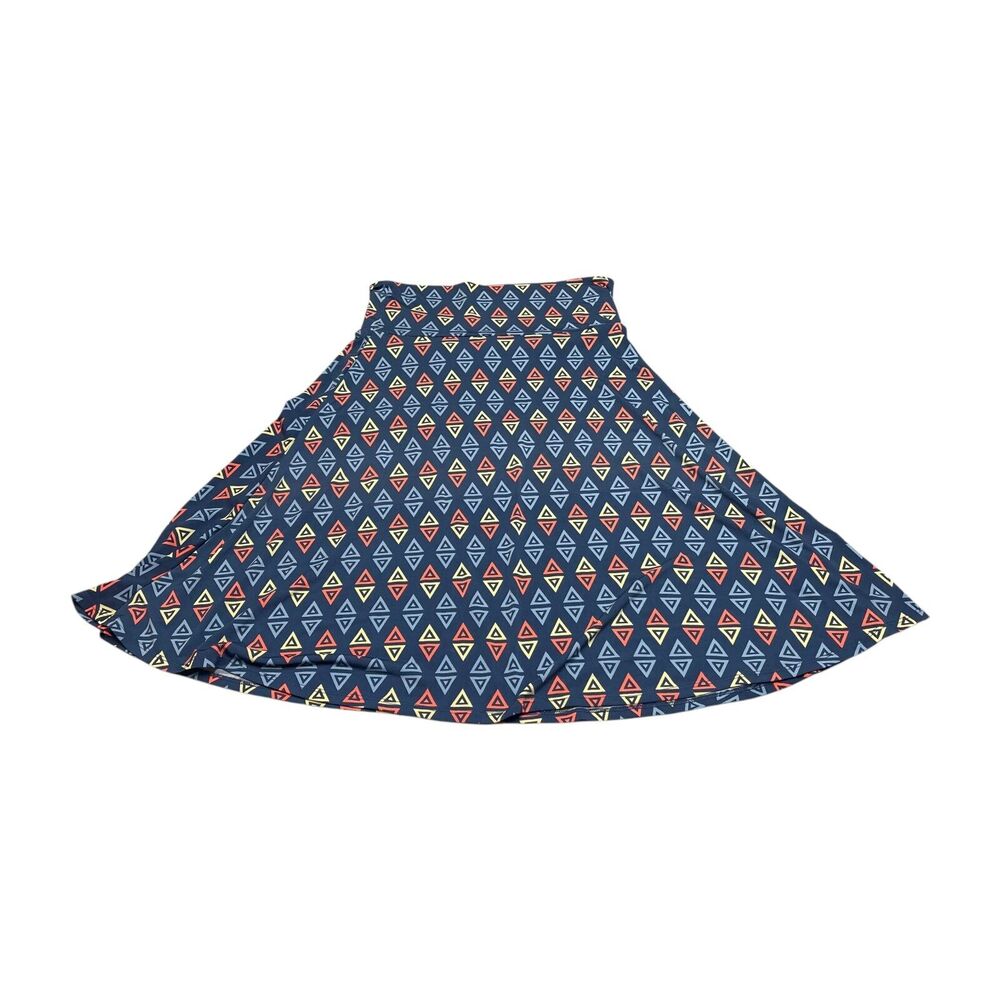 Lularoe Azure A-Line Skirt Women's Medium Multicolor Stretch Geometric Pull On - Picture 1 of 6